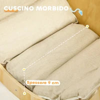 Arco Montessoriano 3 in 1 per Bambini da 18-48 Mesi, Struttura da Arrampicata, Tavolino e Dondolo con Cuscino