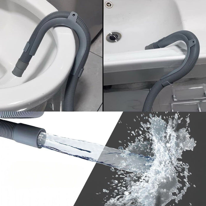 Tubo di Scarico per Lavatrice 150 cm in PVC – Flessibile Universale e Resistente per Elettrodomestici Art.59053