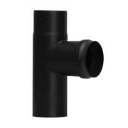 Tubo nero stufa pellet smaltato giunto scomparsa raccordo caldaia a T 90 fm-f DN 80 canna fumaria 600 CE Made in Italy