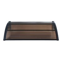 Pensilina per Ingresso Mellerud in Policarbonato 120 x 100 cm Marrone / Nero [en.casa]