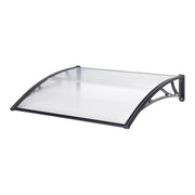 Tenda per porta d'ingresso design reception cappottina resistente alle intemperie 100 x 60 cm trasparente nero 03_0006382
