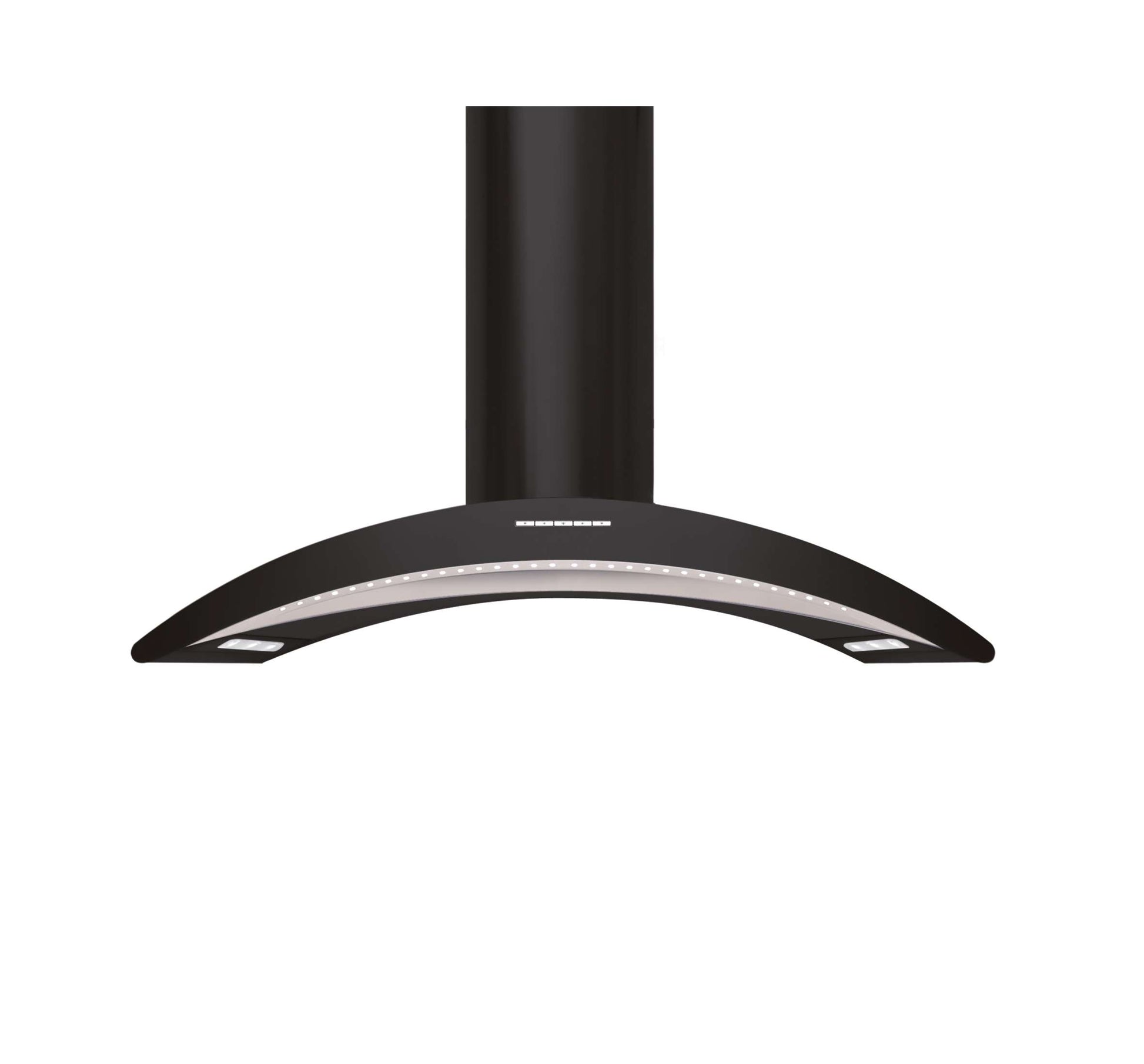 CAPPA ARCADIA ISOLA cm 90X60 - Nera, Vetro - 800 m3/h