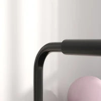 Set 2 Barre per Dip Regolabile su 4 Altezze con Maniglie Antiscivolo in Acciaio, 70x50x80-105 cm, Nero