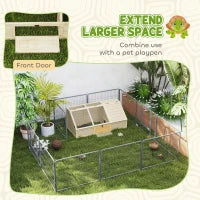 Box per tartarughe da esterno, design senza fondo, facile da aprire, Legno Naturale