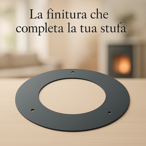 Rosone finitura arredo alluminio canale fumo stufa pellet abbellimento parete *** misura Ø 180, confezione 1