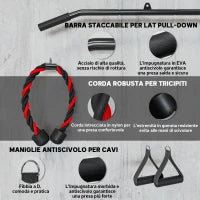 Pulley Machine Home Gym e Puleggia LAT Machine, Attacco per Dischi Pesi Universali e Accessori
