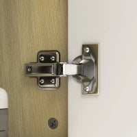 Specchiera Bagno con Armadietto a 2 Ripiani e 6 Vani Aperti, 80x20x59 cm, Legno