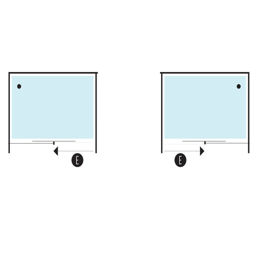 Ogomondo porta scorrevole slide due ante black profilo nero cristallo 8 mm *** misure 127-129xh200 cm, confezione 1