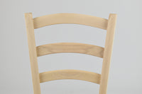 Set 2 sedie Venice Tommychairs, robusta struttura in faggio levigato, non trattato, 100% naturale e seduta in paglia