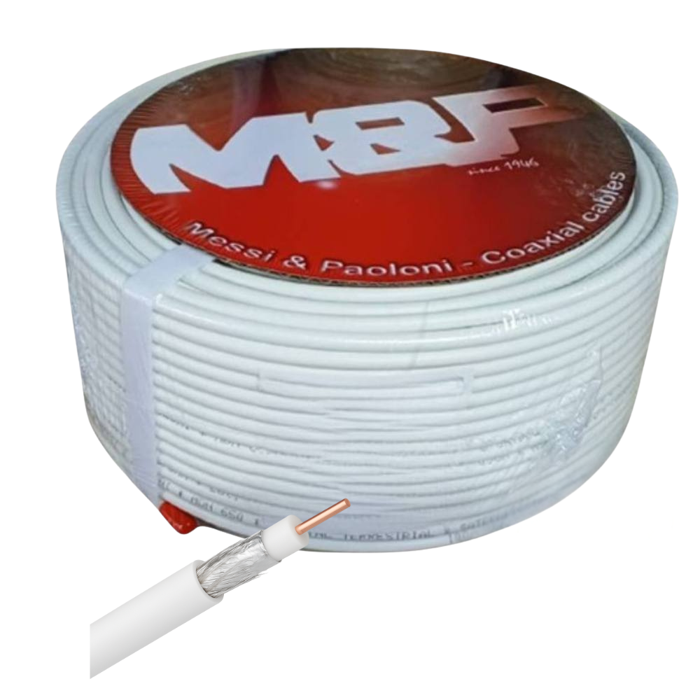 Messi & paoloni p500-sc100 cavo coassiale Ø5 mm rame puro 100 metri tv hd