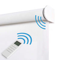 Tende a Rullo Motorizzate Screen Premium con finiture in alluminio Tessuto Tecnico con Motore e Telecomando  Bianco 220x250 cm