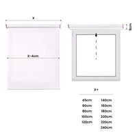 Tende a Rullo Motorizzate Screen Premium con finiture in alluminio Tessuto Tecnico con Motore e Telecomando  Bianco 80x250 cm