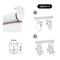 Tende a Rullo Motorizzate Screen Premium con finiture in alluminio Tessuto Tecnico con Motore e Telecomando  Bianco 120x250 cm