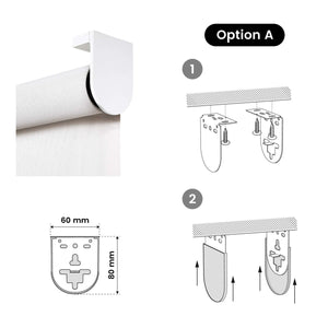 Tende a Rullo Motorizzate Screen Premium con finiture in alluminio Tessuto Tecnico con Motore e Telecomando  Bianco 80x250 cm