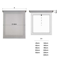 Tende a Rullo Motorizzate Screen Premium con finiture in alluminio Tessuto Tecnico con Motore e Telecomando  Grigia 80x180 cm