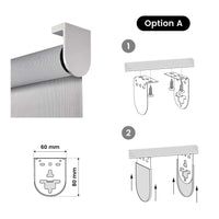 Tende a Rullo Motorizzate Screen Premium con finiture in alluminio Tessuto Tecnico con Motore e Telecomando  Grigia 100x180 cm