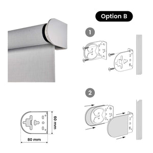 Tende a Rullo Motorizzate Screen Premium con finiture in alluminio Tessuto Tecnico con Motore e Telecomando  Grigia 60x180 cm