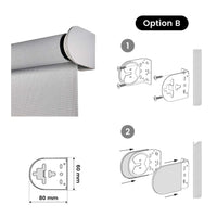 Tende a Rullo Motorizzate Screen Premium con finiture in alluminio Tessuto Tecnico con Motore e Telecomando  Grigia 80x250 cm