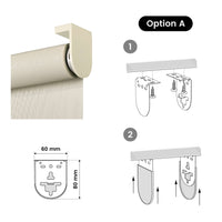 Tende a Rullo Motorizzate Screen Premium con finiture in alluminio Tessuto Tecnico con Motore e Telecomando  Beige 100x250 cm