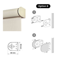 Tende a Rullo Motorizzate Screen Premium con finiture in alluminio Tessuto Tecnico con Motore e Telecomando  Beige 120x180 cm