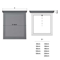 Tende a Rullo Motorizzate Screen Premium con finiture in alluminio Tessuto Tecnico con Motore e Telecomando  Grigio Scuro 240x180 cm