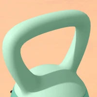 Kettlebell 8 kg con impugnatura antiscivolo per fitness, 19x19x28 cm, Verde