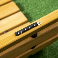 Passerella per Giardino a Doghe Arrotolabili e Semi Flessibile, in Legno di Abete, 185x60 cm, Giallo