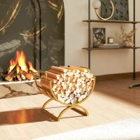 Portalegna per interni 46 x 36 x 41cm Oro