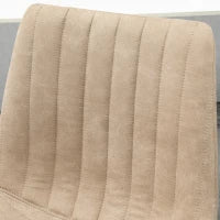 Sgabelli da Bar Set 2 Pezzi ad Altezza Regolabile, in Acciaio e Poliestere, 47.5x57.5x95-116 cm, Marrone