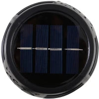 Set 4 Faretti da Esterno LED a Energia Solare con 4 Picchetti, in Plastica, Ø12x72 cm, Nero