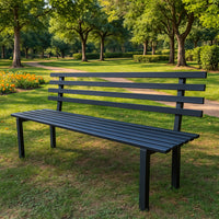 Panchina da giardino modello torino in acciaio lunghezza 160 cm