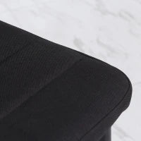 Set 4 Sedie Imbottite per Soggiorno o Sala da Pranzo, Sedie da Cucina Moderne, in Metallo e Tessuto Nero