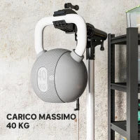 Cavalletto Bici per Manutenzione con Altezza Regolabile, Girevole a 360° e Pieghevole, Massimo 40 kg, Nero