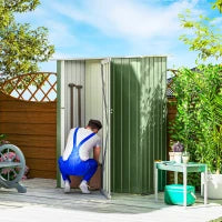 Casetta Porta Attrezzi Capanno in Acciaio Impermeabile 142x84x189cm