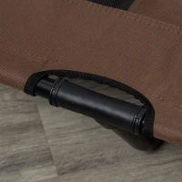 Lettino per Cani di Taglia Grande Fino a 50kg, Metallo e Tessuto Oxford, 122x92x23 cm, Marrone