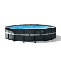 26330NP - Piscina Ultra Xtr Frame 549X132 Cm Pompa A Sabbia, Scaletta Doppia, Telo Base, Copertura