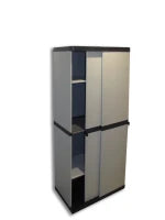 MONGARDI Armadio in Resina con Ripiani Ante scorrevoli, (Interno/Esterno), 68x40,5x168