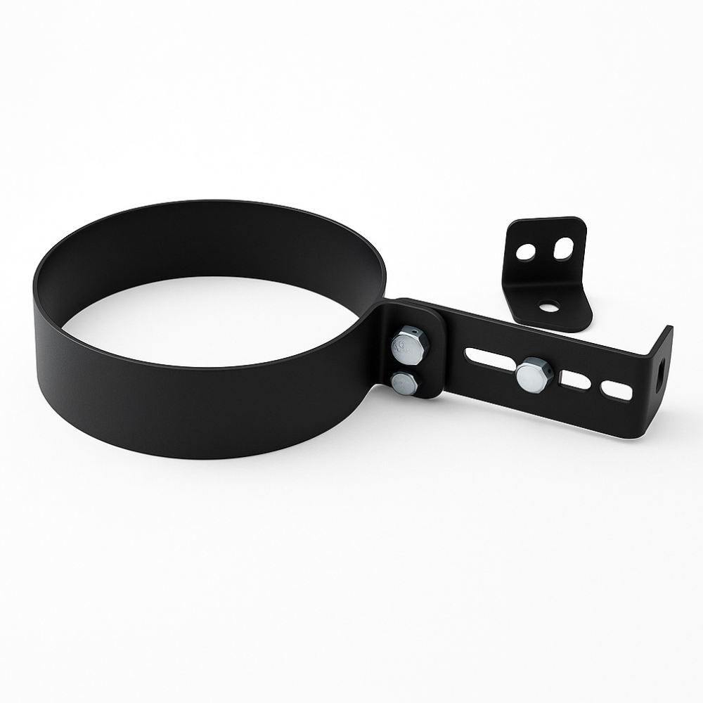 Collare registrabile arredo viteria prolunghe canale fumo muro stufa pellet *** misura Ø 180 mm, confezione 1