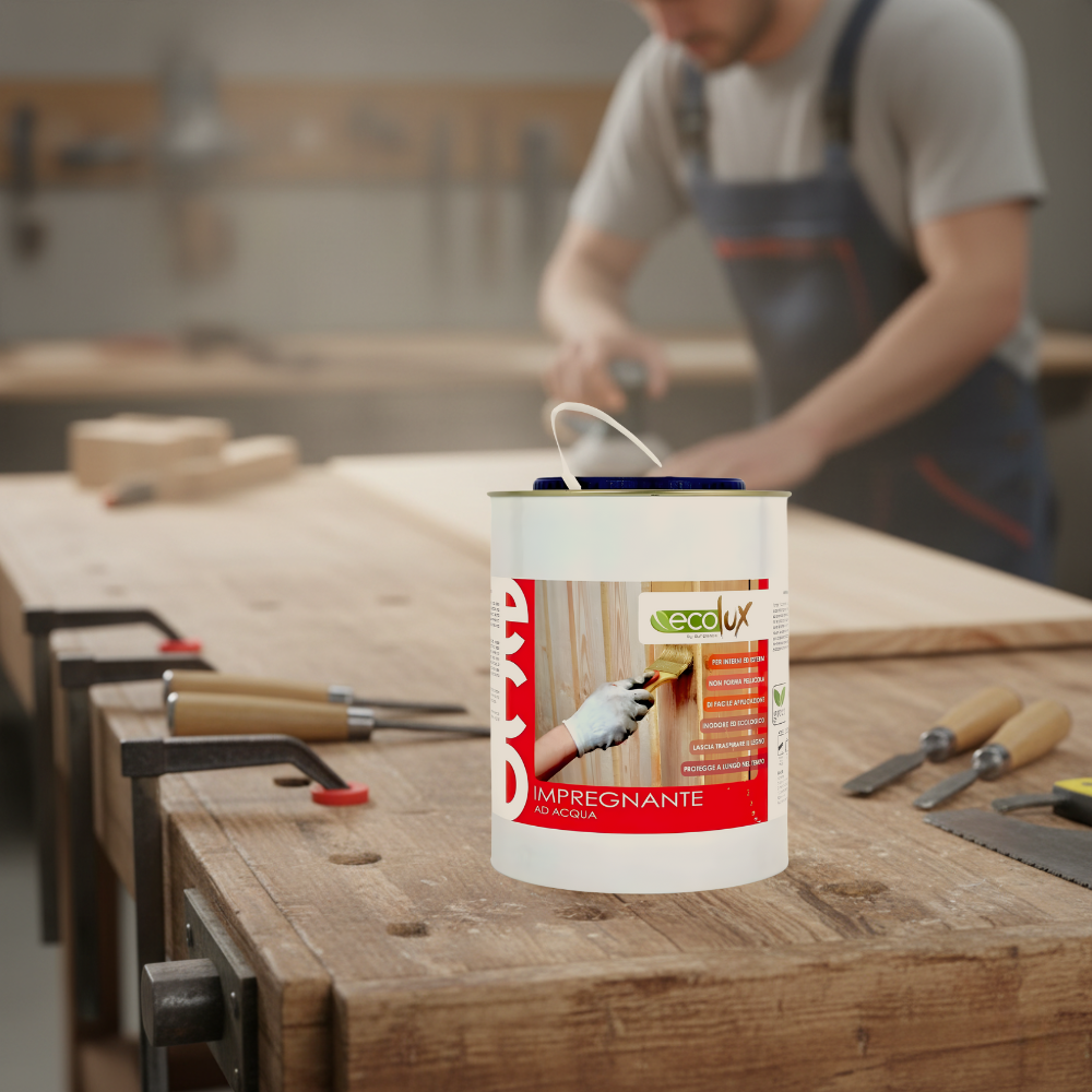 Ecolux impregnante fondo protettivo acrilico incolore trasparente per legno *** formato 2.5 lt, confezione 1