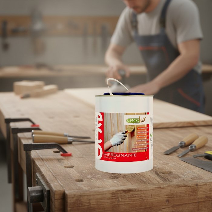 Ecolux impregnante fondo protettivo acrilico incolore trasparente per legno *** formato 2.5 lt, confezione 1