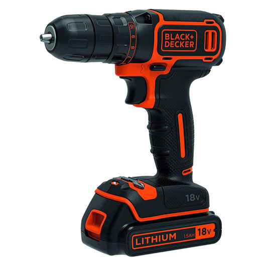 TRAPANO AVVITATORE A BATTERIA 'BDCDC18K-QW' 18V - 1,5 ah Litio BLACK DECKER