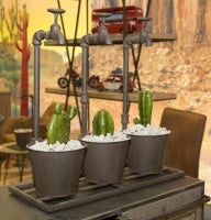 Vasetto Industry Triplo Cm 49X19X48