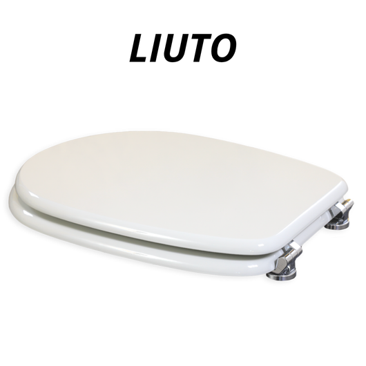 Copriwater universale liuto in legno bianco elegante