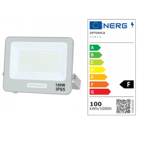 Optonica proiettore led smd corpo bianca luce naturale 100 watt 9000 lumen