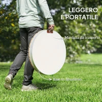 Doccia da Giardino Portatile con Altezza Fino a 4 m e Getti d'Acqua Regolabili, Effetto Legno