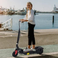 Monopattino Elettrico Pieghevole Altezza Regolabile 82-93cm con Freno Velocità 12km/h, Nero