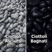 Ciottoli nero ebano effetto bagnato brillante con cir tono plus protettivo *** misura 25/40, formato 25 kg + 1 l, con...