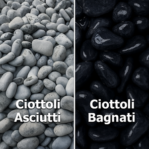 Ciottoli nero ebano effetto bagnato brillante con cir tono plus protettivo *** misura 25/40, formato 25 kg + 1 l, con...