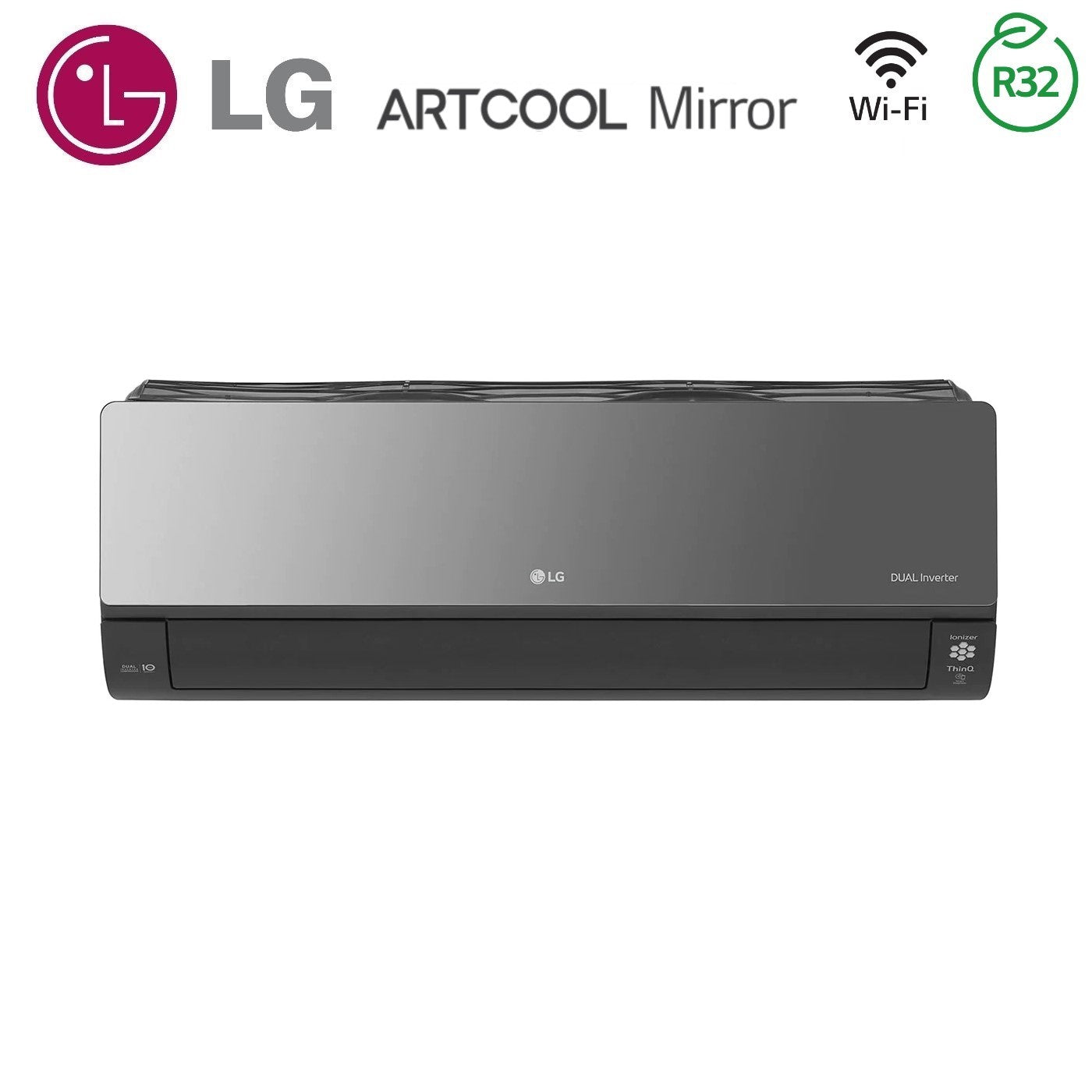 Unità Interna a Parete LG ARTCOOL MIRROR 12000 Btu AC12BK.NSJ R-32 Wi-Fi Integrato UV Nano Voice Control