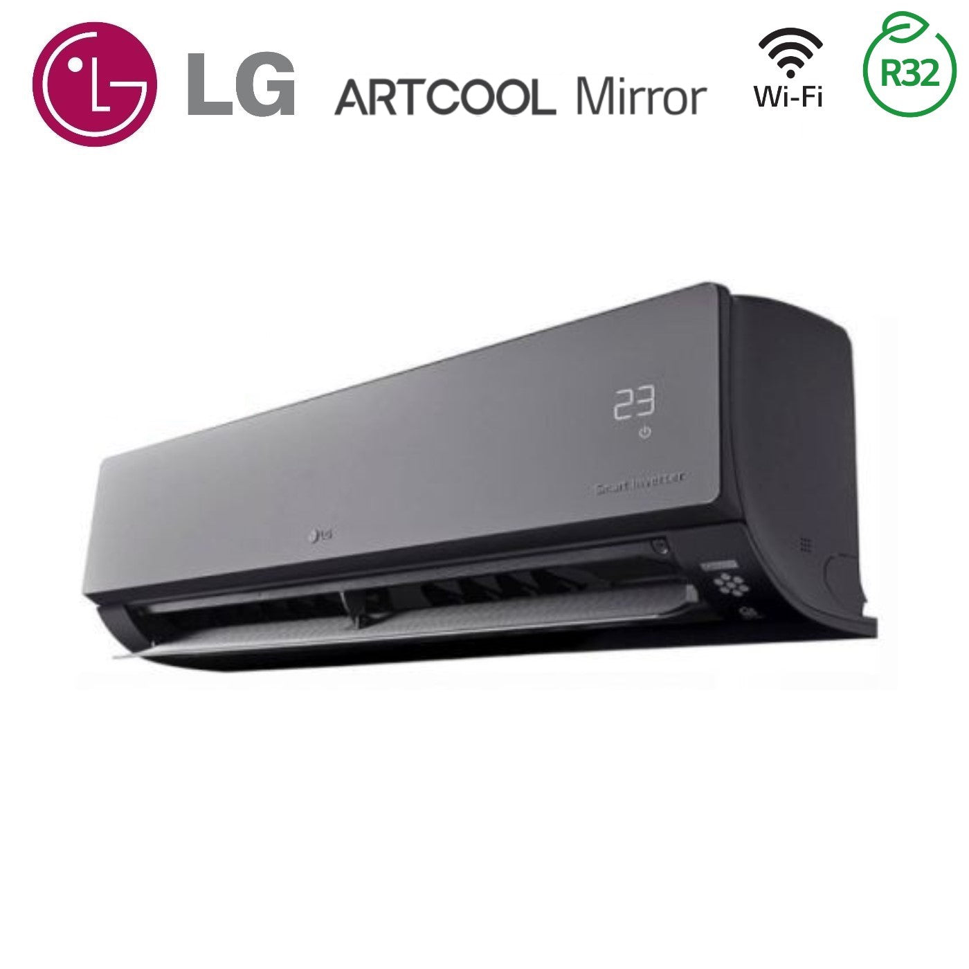 Unità Interna a Parete LG ARTCOOL MIRROR 12000 Btu AC12BK.NSJ R-32 Wi-Fi Integrato UV Nano Voice Control